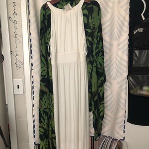 White /creamish evening gown by carmen